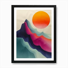 Sunset In The Mountains 33 Art Print