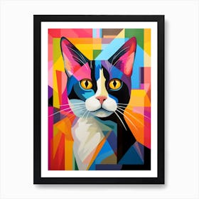 Cat Abstract Pop Art 3 Art Print