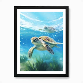 Group Of Baby Sea Turtles Art Print