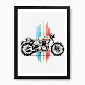 Vintage motorcycle Art Print