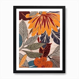 Fall Botanicals Columbine 1 Art Print