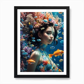 Underwater Girl No.2 Art Print