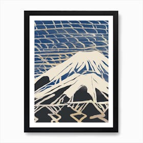 Mt Fuji sky crack Art Print