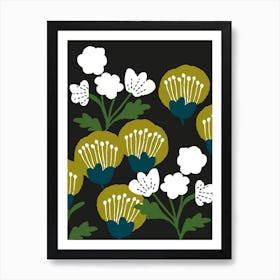 Blooms Olive Art Print