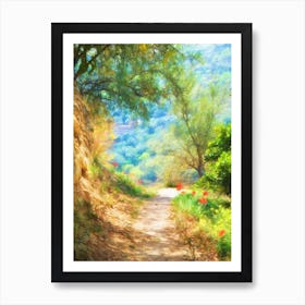 The Poppy Pathway Art Print