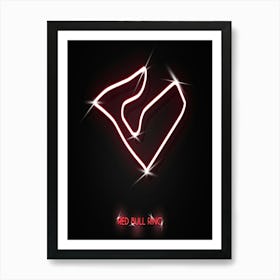 Red Bull Ring Austria F1 Track neon Art Print