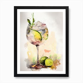 Gin And Tonic drinks Art Print