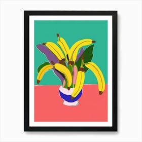 A Bunch Of Bananas In The Style Of Matisse Art Print