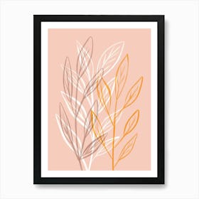 Pink Plants Art Print