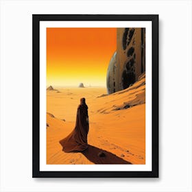 Dune Sunset Illustration Art Print