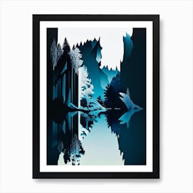 Plitvice Lakes National Park Croatia Cut Out PaperII Art Print