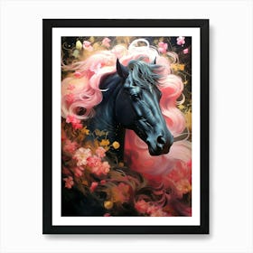 Pink Horse 1 Art Print