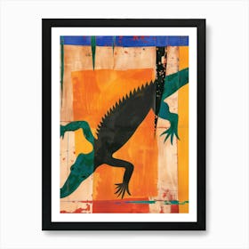 Crocodile 2 Cut Out Collage Art Print