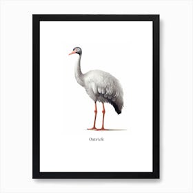 Ostrich Kids Animal Poster Art Print