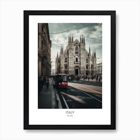 Milan, Italy 3 Watercolor Travel Poster Art Print