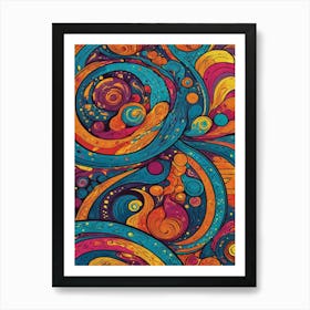 Psychedelic Swirls 1 Art Print