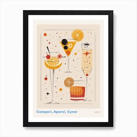 Art Deco Spirtz Inspired Cocktail 1 Poster Art Print