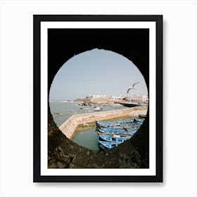 View From A Window In The Wall on Essaouira in Morocco Art Print