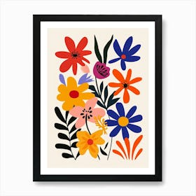 Abstract Flowers 20 Art Print