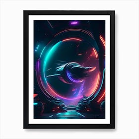 Inertia Neon Nights Space Art Print