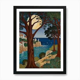 William Morris Moonlight Over The Sea Art Print