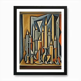 Candles By Cubism Art Print