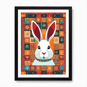 Easter Bunny Quilting art, 1459 Art Print