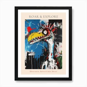 Graffiti Abstract Dinosaur 3 Poster Art Print