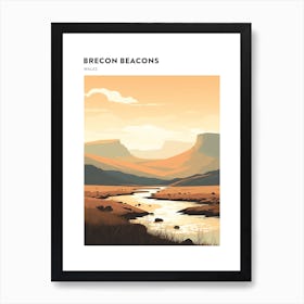 Brecon Beacons National Park Wales 3 Hiking Trail Landscape Poster Art Print