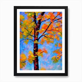 Aspen tree Abstract Block Colour Art Print