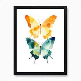 Watercolor Butterflies 11 Art Print