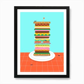 Sandwich On A Plate Art Print