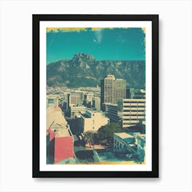 Cape Town Retro Polaroid Inspired 2 Art Print