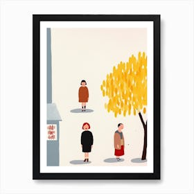 Tokyo Scene, Tiny People And Illustration 6 Art Print