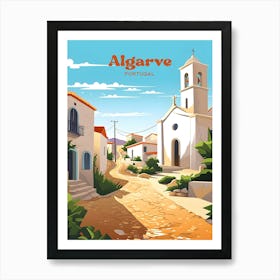 Algarve Portugal Travel Illustration Art Art Print