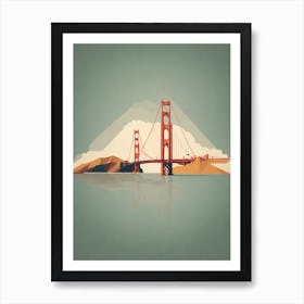 Retro Golden Gate Bridge Art Print