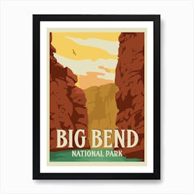 Big Bend National Park Travel Poster Art Print