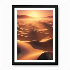 Sunset In The Desert Art Print