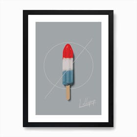Lollipop with Grey Background Art Print