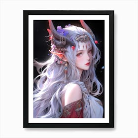 Demon Girl 3 Art Print