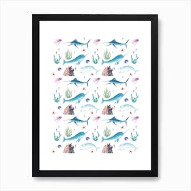 Ocean Pattern Art Print