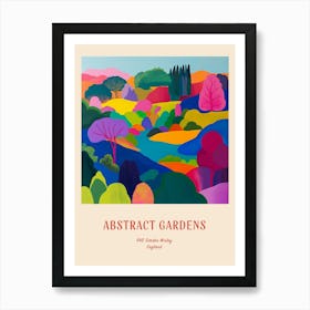 Colourful Gardens Rhs Garden Wisley United Kingdom 2 Red Poster Art Print