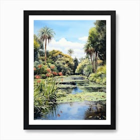 Royal Botanical Gardens Melbourne Australia Watercolour 3 Art Print