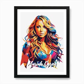 Mariah Carey 02 Portrait Music Icon Style WPAP Pop Art Art Print