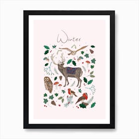 Winter Wildlife Art Print