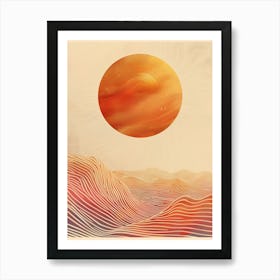 Sun Rising Over The Desert Art Print