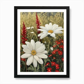 Daisies In The Meadow 12 Art Print