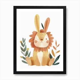 Lionhead Rabbit Kids Illustration 3 Affiche