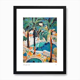 Amalfi Coast Matisse Style, Italy 1 Watercolour Travel Poster Art Print