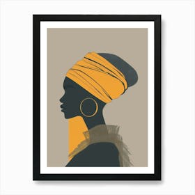 Silhouette Of African Woman 29 Art Print